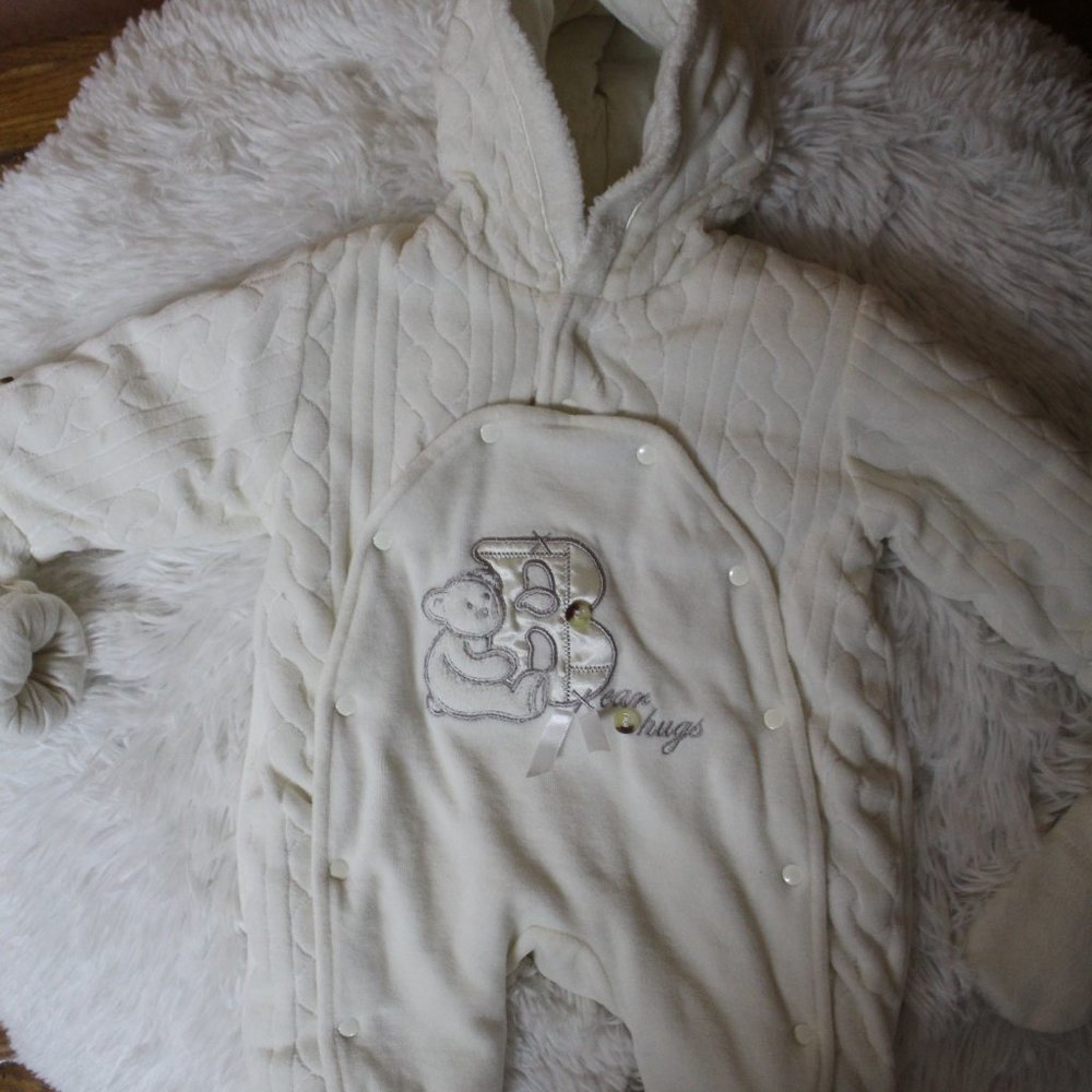 Zip Zap luxury Velour baby/Infant Snowsuit Velour Bunting Unisex 0-3 M